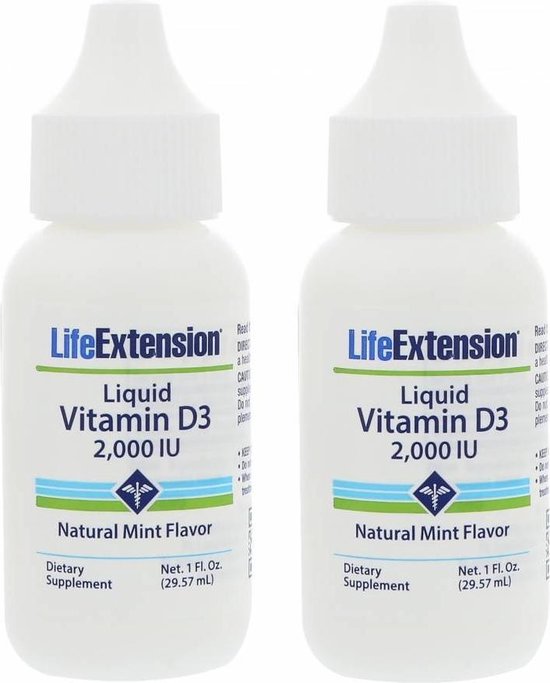 Liquid Vitamin D3, 50 mcg (2000 IU), 1 Fl Oz (29.57 ml), 2pack