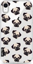 Casetastic Apple iPhone XR Hoesje - Softcover Hoesje met Design - Pug Trouble Print