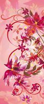 Fotobehang Abstract Art Flowers Heart | DEUR - 211cm x 90cm | 130g/m2 Vlies