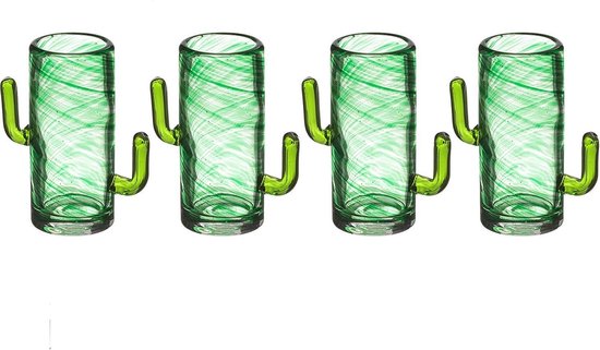 Cactus Shotglaasjes Set van 4 - shotglas | bol.com