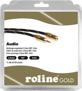 GOLD Câble prolongateur 3,5mm audio M / F, 5 m, Retail Blister