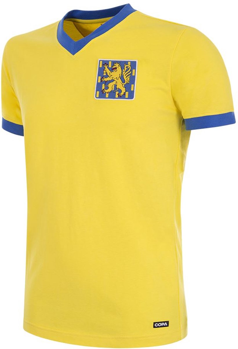 COPA - FC Sochaux 1972 - 73 Retro Voetbal Shirt - S - Geel