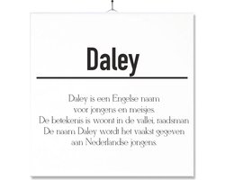 Tegel Met Opdruk | Betekenis | Kado | Cadeau | Met Naam - Daley