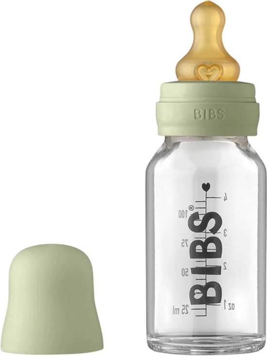 Babyflesje - Bibs Sage 110 ml Glazen Fles 5013250
