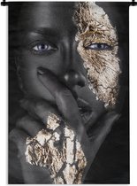 Tapisserie - Tapisserie - Or - Zwart - Femme - 90x135 cm - Tapisserie