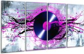 Peinture sur verre Musique | Violet, noir, gris | 160x80cm 4 Liège | Tirage photo sur verre | F004284