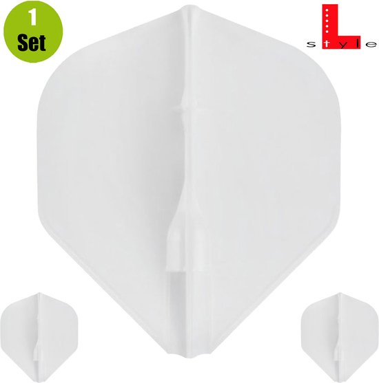 L-Style Champagne Flight EZ L1 Standard Clear White - Dart Flights van Merkloos — afbeelding 3