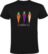 Carrate T-shirt Heren | wortel | karate | hoofdband | vechten | groente | geweld | sport |