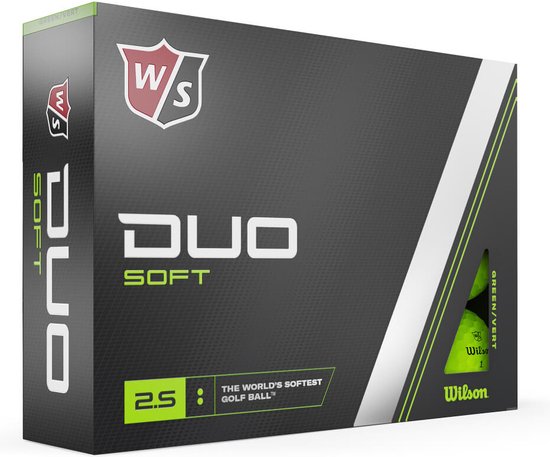 Foto: Wilson staff duo soft golfballen 2023 groen 12 stuks