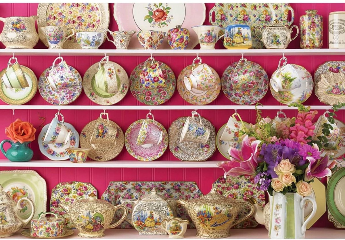 Cobble Hill puzzel 2000 stukjes - Grandma's Chintz - legpuzzel.