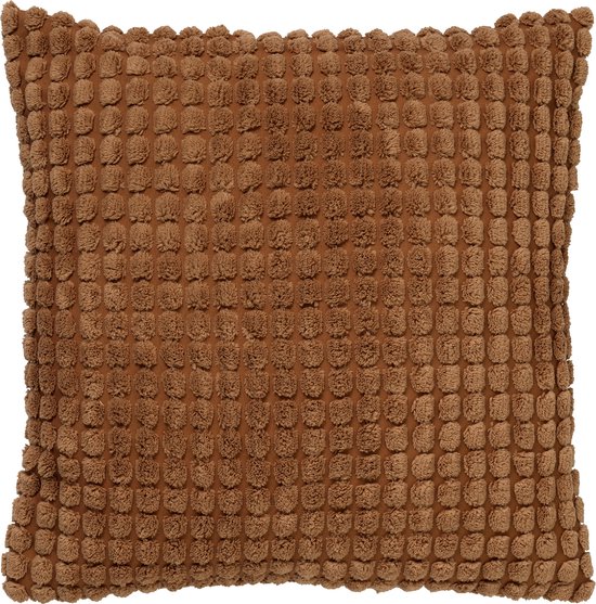 Dutch Decor ROME - Kussenhoes 45x45 cm - 100% polyester - effen kleur - Tobacco Brown - bruin - met rits - zonder binnenkussen