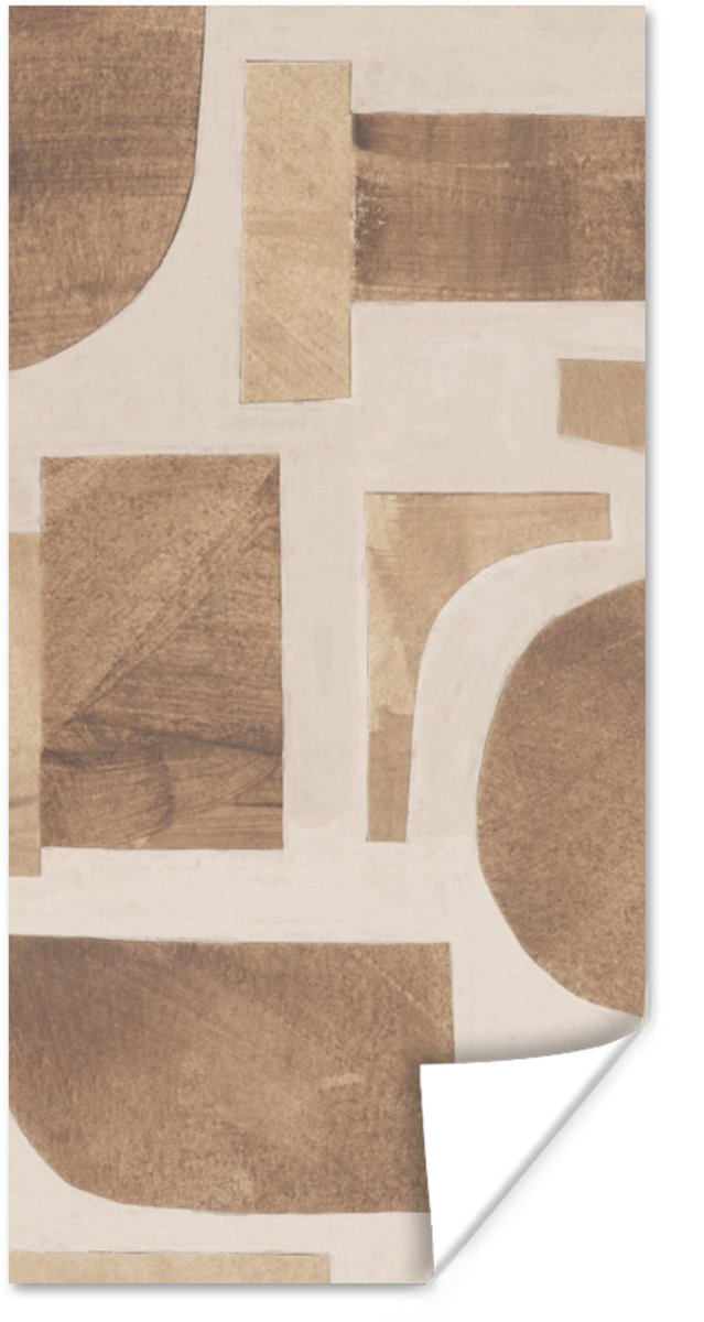 Poster Vormen - Abstract - Puzzel - Hout - 80x160 cm