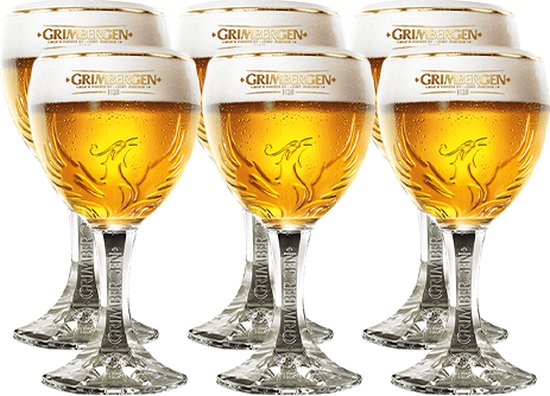 VERRE Grimbergen : 6 verres à bière Grimbergen en 25cl