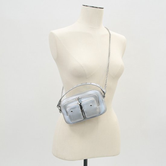 Catwalk Collection Handbags - Dames Leren Kleine Crossbodytas - Schoudertas - Gewassen Vintage Leer - Verstelbare Riem - Simona - Zwart