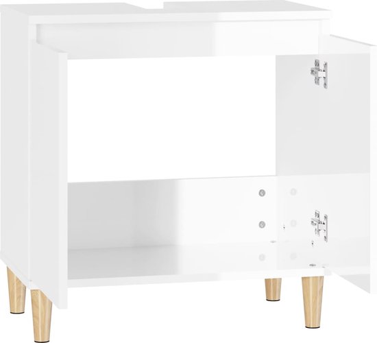 Wastafelkast 58x33x60 cm bewerkt hout oud houtkleurig kopen? | .nl