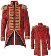 Widmann - Middeleeuwen & Renaissance Kostuum - Royale Frackjas Rood Vrouw - Rood - Small - Halloween - Verkleedkleding
