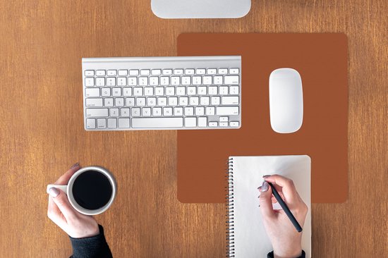 Tapis de souris Gaming - Marron - Uni - Tapis de souris xxl - 40x40 cm - Accessoires de bureau - Tapis de bureau