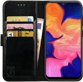 Rosso Element Book Case Wallet Hoesje Geschikt voor Samsung Galaxy A10 | Portemonnee | 3 Pasjes | Magneetsluiting | Stand Functie | Zwart