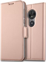 Motorola Moto G7 Play Kaarthouder Hoesje Roze