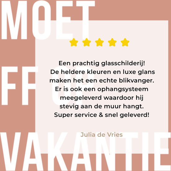 MuchoWow® Peinture sur verre - Citations - Je dois partir en vacances mon vieux ! - Rose - 120x180 cm - Peintures sur Verre Acrylique - Photo sur Glas