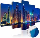 Afbeelding op acrylglas - Nights in Dubai, Multi-gekleurd,  5luik