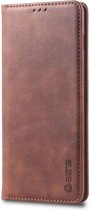 Samsung Galaxy S10 Plus Leren Stand Portemonnee Hoesje Coffee