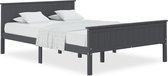 vidaXL - Bedframe - massief - grenenhout - grijs - 120x200 - cm