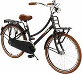 2Cycle Transportfiets - 24 inch - Voordrager - Mat-Zwart - Meisjesfiets