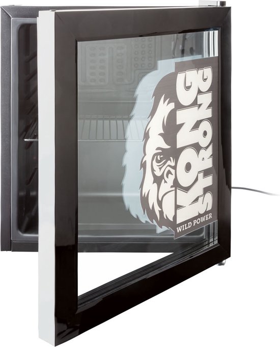 Koelkast: SILVERCREST drankenkoelkast met glazen deur met Kong Strong Print, 48 l, van het merk SILVERCREST