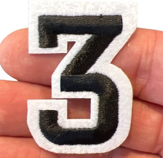 GYGYL 30 stuks opstrijkbare patches in de vorm van 0-9 voor