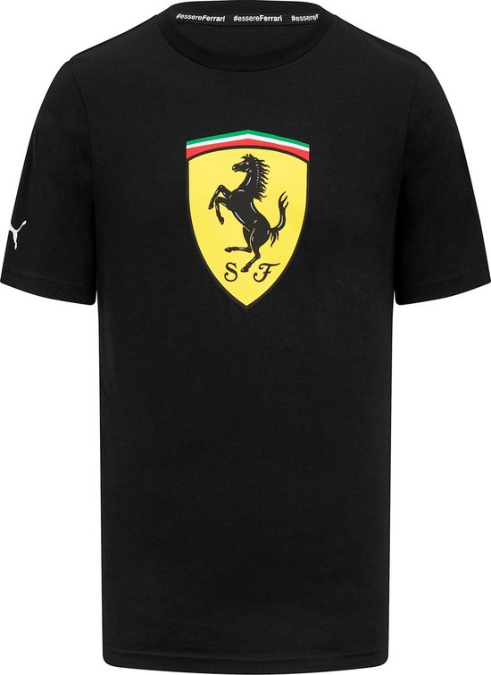 Ferrari Large Logo Shirt Zwart 2024 XS