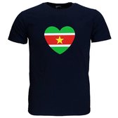 Suriname T-Shirt Hartje Zwart / Wit / Grijs / Blauw / Groen