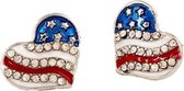 Fashionidea - Mooie oorbellen hartjes vorm de American Sweethearts Earrings