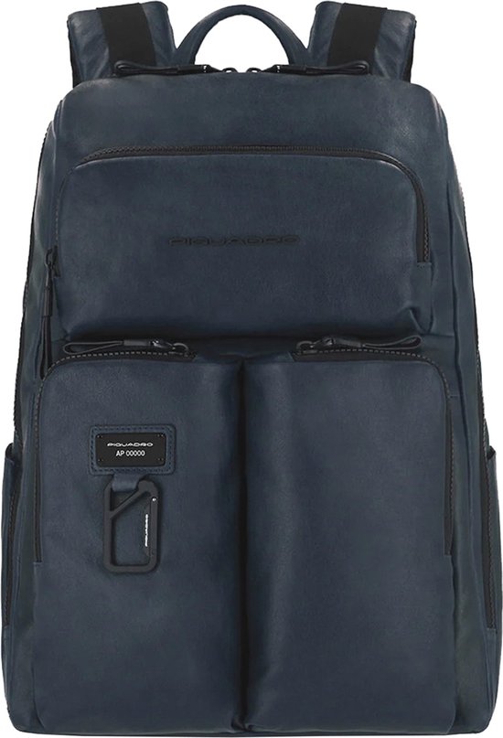 Piquadro Laptop Backpack / Rucksack / Laptop Bag / Work Bag - Harper - Blauw - 15 pouces