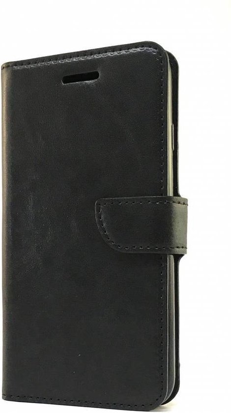 Zwart Wallet / Book Case / Boekhoesje iPhone 5/5S/SE met vakje voor pasjes, geld en fotovakje