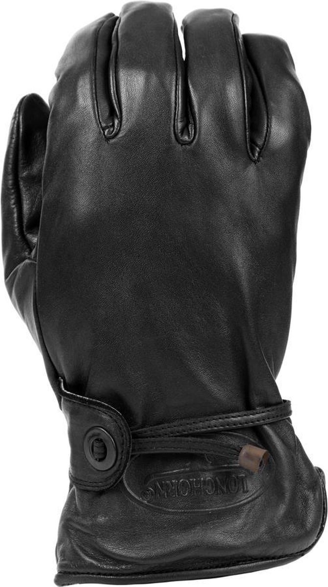 Leren handschoenen zwart L - Longhorn