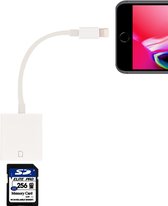8-pens naar SD-kaartcamera-lezeradapter, ondersteuning iOS 9.2-11 systeem, voor iPhone, iPad (wit)