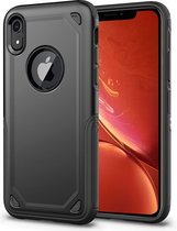 Schokbestendige robuuste Armor-beschermhoes voor iPhone XR (zwart)