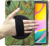 Tablet Hoes geschikt voor Samsung Galaxy Tab A 10.1 (2019) - Hand Strap Armor Case - Camouflage