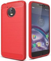 Geborstelde TPU Cover - Motorola Moto E Plus 4th Generation - Rood