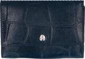 LouLou Essentiels Tri-fold portemonnees SLB Vintage Croco Blauw
