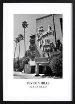 Beverly Hills Hotel Poster (21x29,7cm) - Wallified - Steden - Poster - Zwart Wit - Print - Amsterdam - Rotterdam - Utrecht - Den-Haag - Wall-Art - Woondecoratie - Kunst - Posters