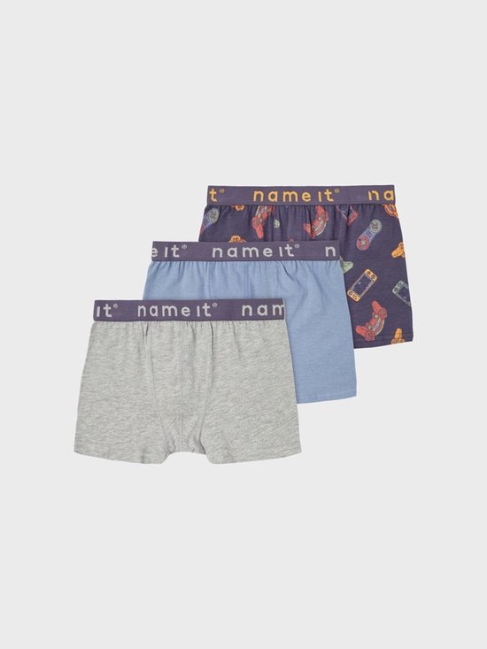 NAME IT NKMBOXER 3P STONEWASH GAME NOOS Jongens Onderbroek - Maat 146/152