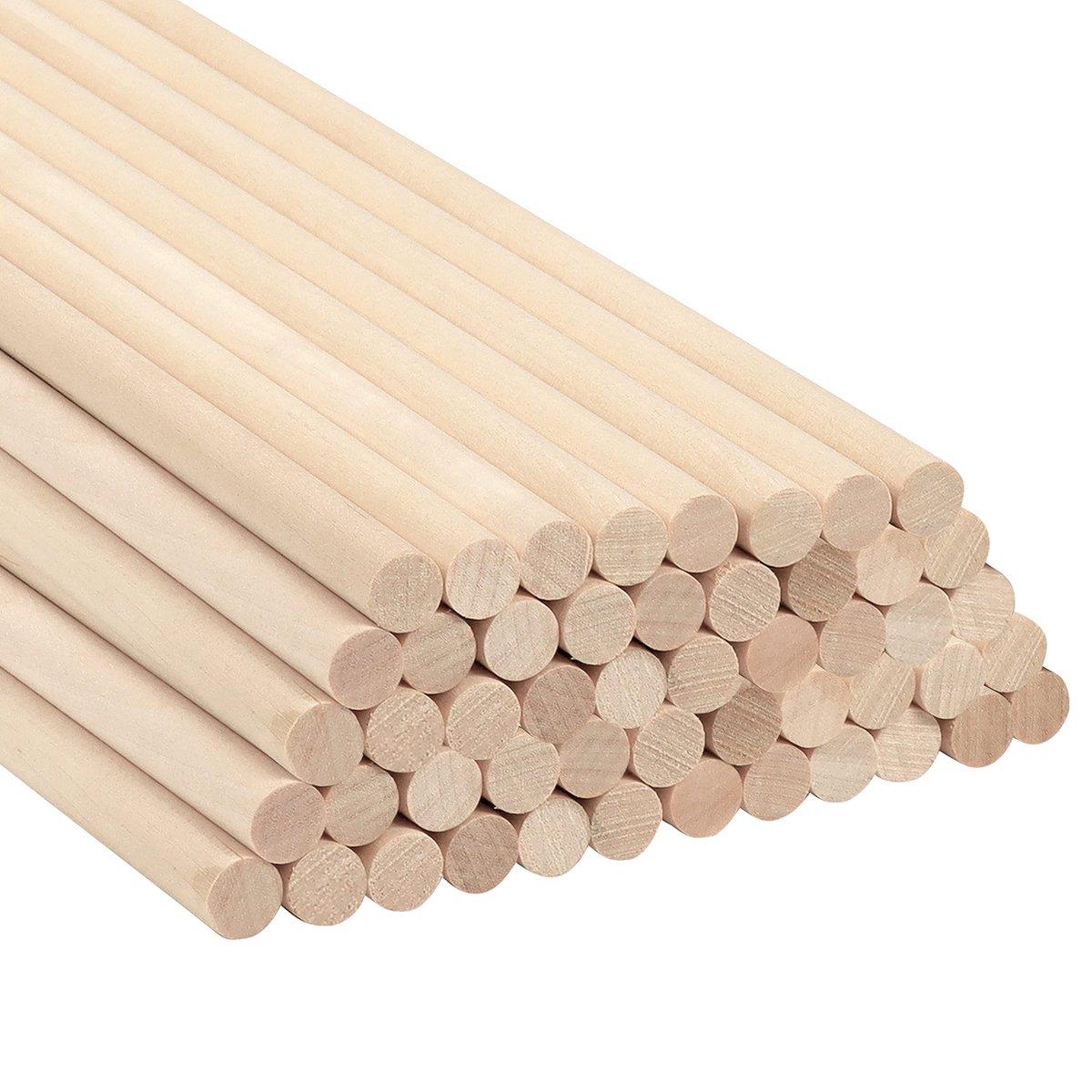 Houten stok - 10 mm - 50 cm - 3 stuks