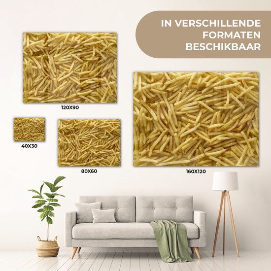 Peinture sur Verre - Fast Food French Fries - 120x90 cm - Peintures sur Verre Peintures - Photo sur Glas