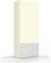 Romanette  Topper Hoeslaken - Maat: 80/100 x 200/220 - Jersey - Creme - Romanette - Maat: 80/100 x 200/220