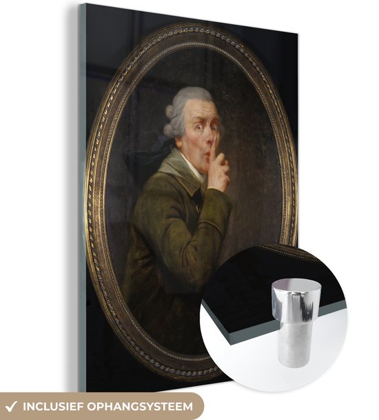 MuchoWow® Peinture sur verre 120x160 cm - Peinture sur verre acrylique - La discrétion - Tableau de Joseph Ducreux - Photo sur verre - Peintures