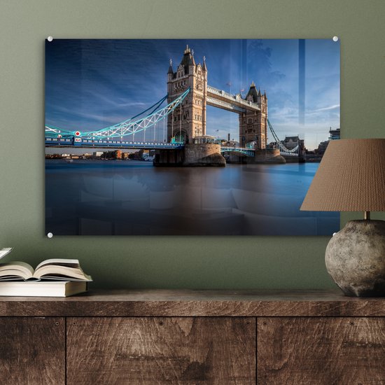 Tower bridge Thames Glas 60x40 cm - Tirage photo sur Glas (décoration murale en plexiglas)