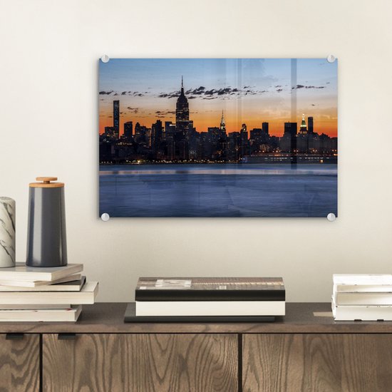 New York City Glas 30x20 cm - small - Tirage photo sur Glas (décoration murale en plexiglas)