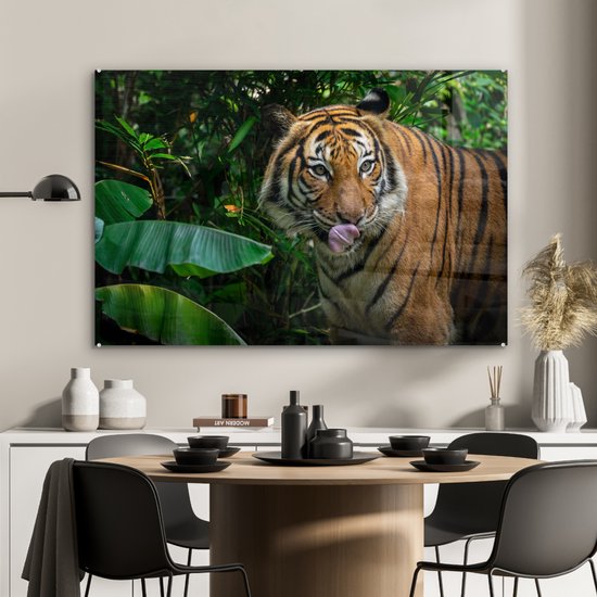Peinture sur verre - Animaux - Tropical - Tigre - 90x60 cm - Peintures Plexiglas